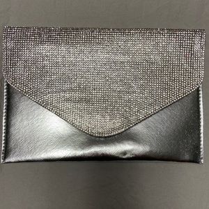 Silver night out elegant clutch